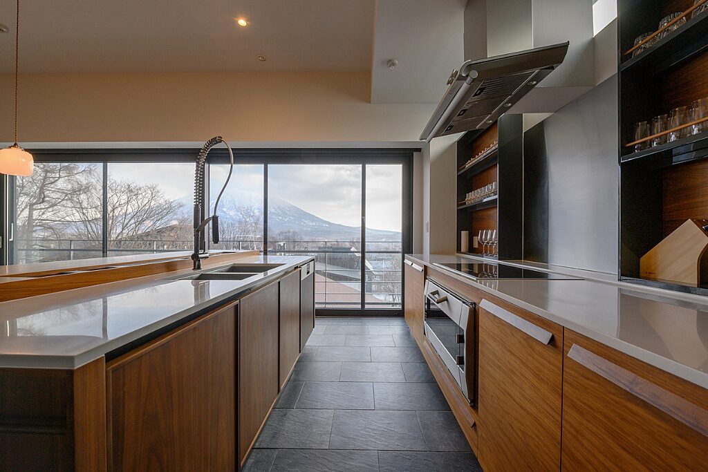 Sekka sekka kitchen with mt yotei view