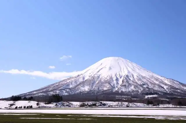 Late winter farmland bluebird day mount yotei