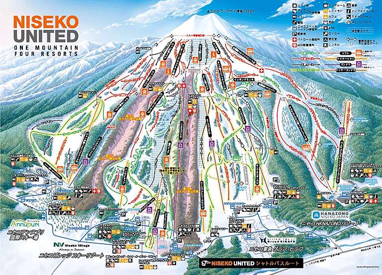 Niseko United Mountain map