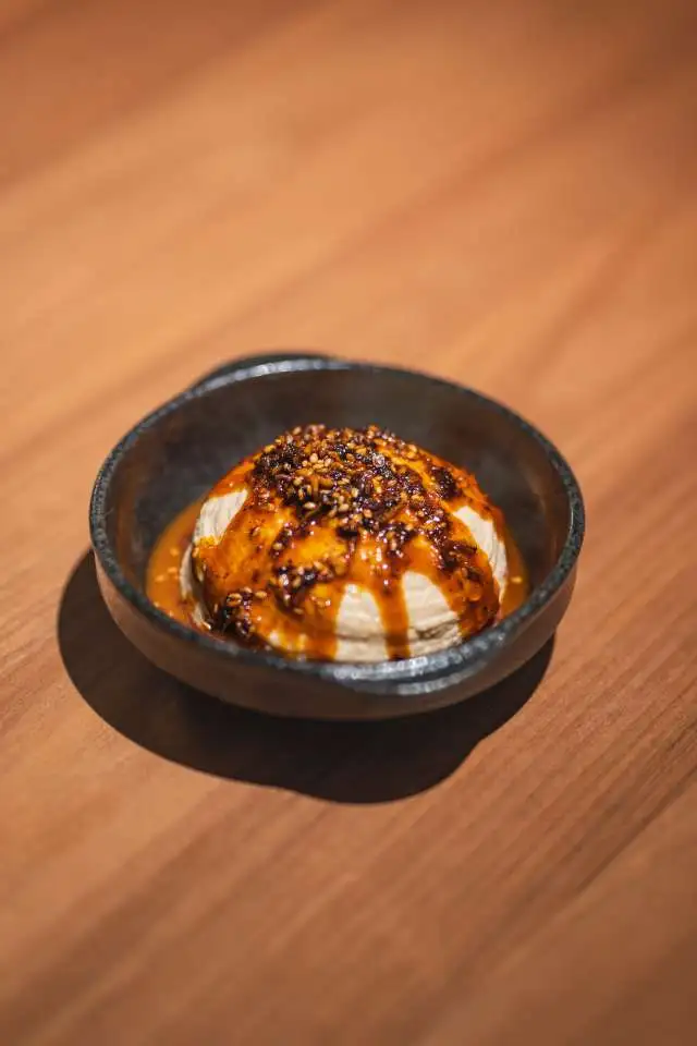 Dinner Menu Course Chickpea puree